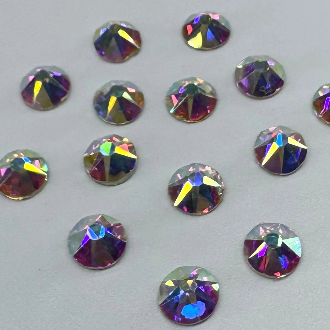 8mm AB Flat Top Burst Rivoli, Glass Gem (Sold in Pair) Sundaylace Creations & Bling