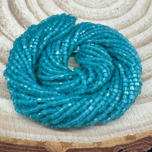 3 Cut 9/0 Beads Emerald Blue Satin Preciosa *Limited time Hank Preciosa Ornela