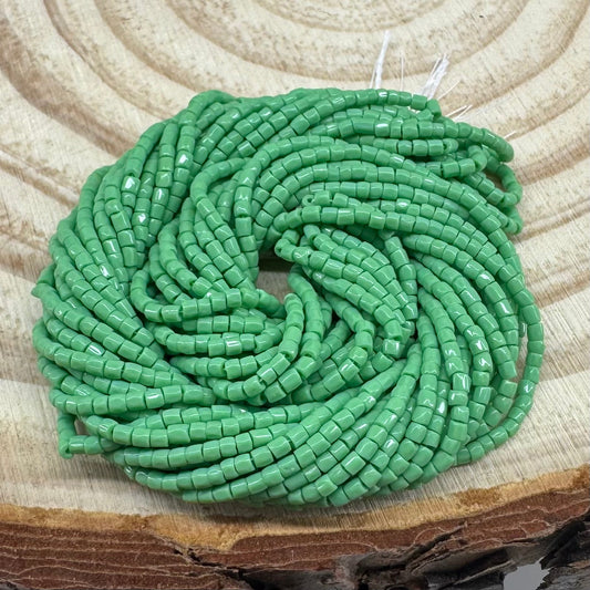 3 Cut 9/0 Beads Light Green Opaque *Limited time Hank Tri-Cut Beads Preciosa