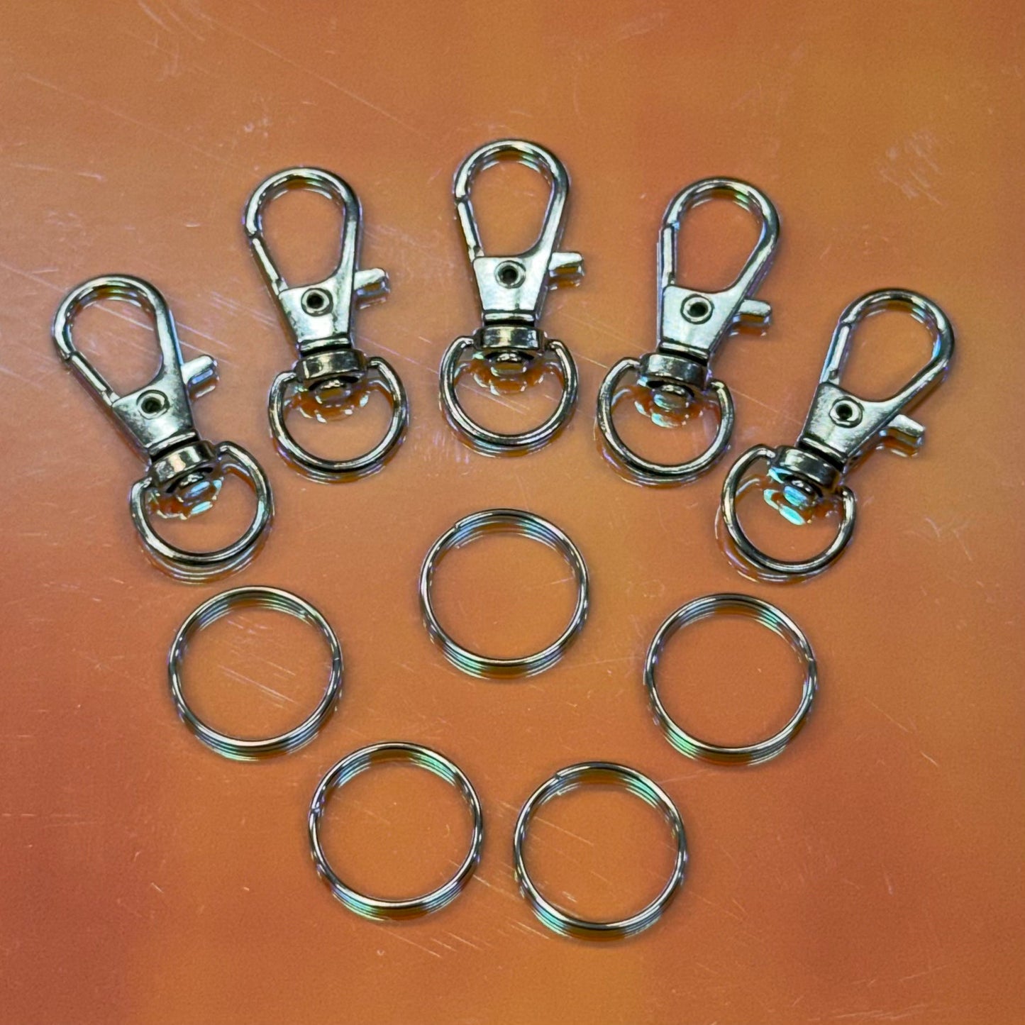 32*12mm Silver Swivel Lobster Claw Clasp, Lanyard Snap Hook, 5 Findings Sundaylace Creations & Bling