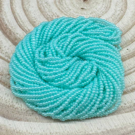 11/0 Mint Green Opal Pearl Terra Preciosa Seed Beads *Limited time Hank 2023* 11/0 Preciosa Seed Beads