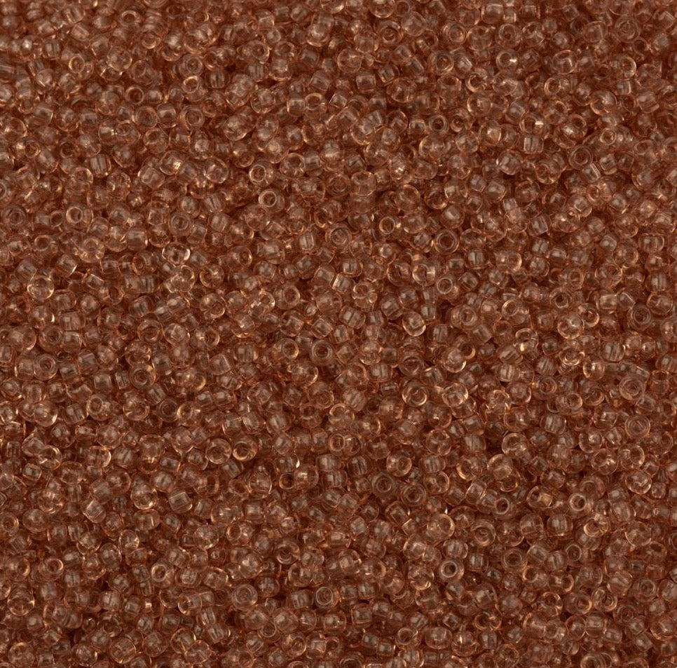 11/0 Brown Solgel Dyed Crystal Transparent, Preciosa Seed Bead (22g) 11/0 Preciosa Seed Beads