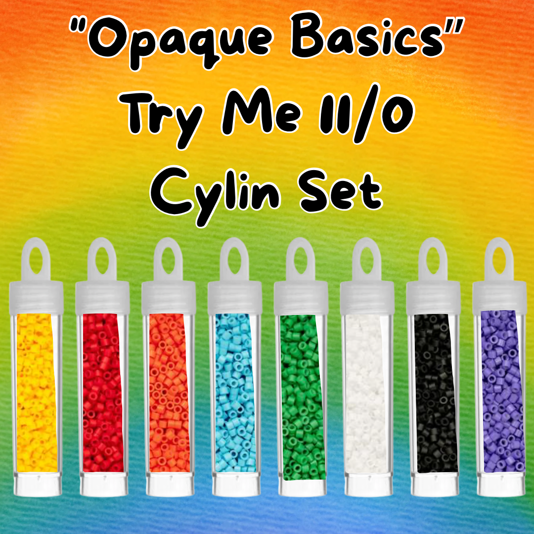 "Opaque Basics" Try Me Set, 8 x (5g) 11/0 Cylin Beads, Promotions Cylin Bead 11/0