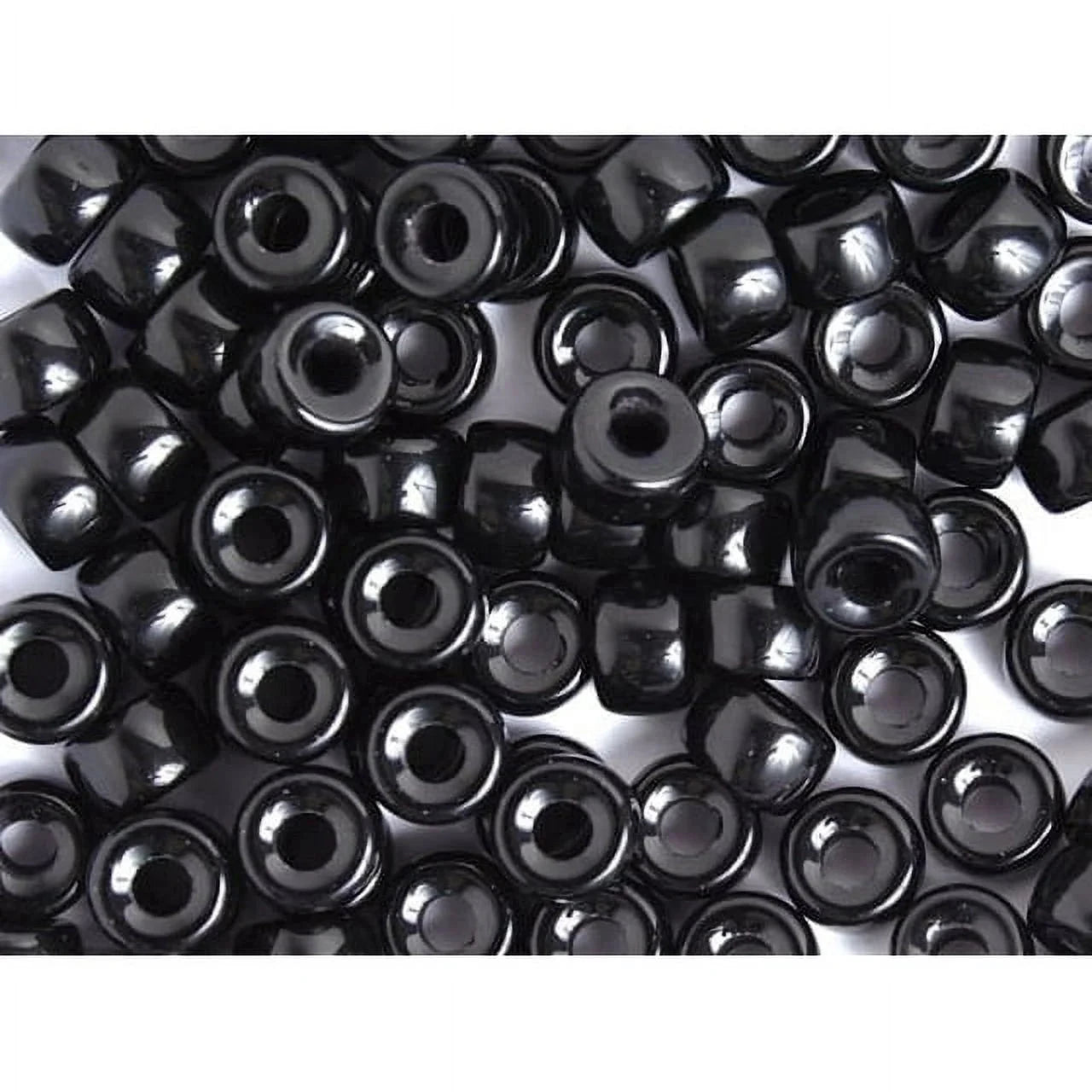 6mm Preciosa Glass Mini Crow Beads - Opaque Black (500pcs) 6/0 Pony Beads