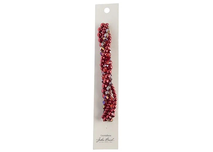 Crystal Lane Rondelle/Pearl MIX DIY Twisted Bead Strands - Red Dahlia Crystal Lane Rondelle