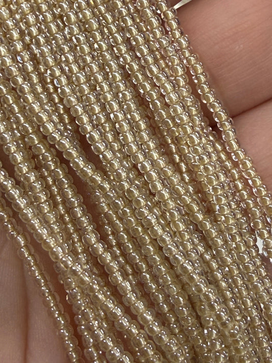 10/0 Golden Beige Luster Solgel, Preciosa Seed Beads *Hank 10/0 Preciosa Seed Beads