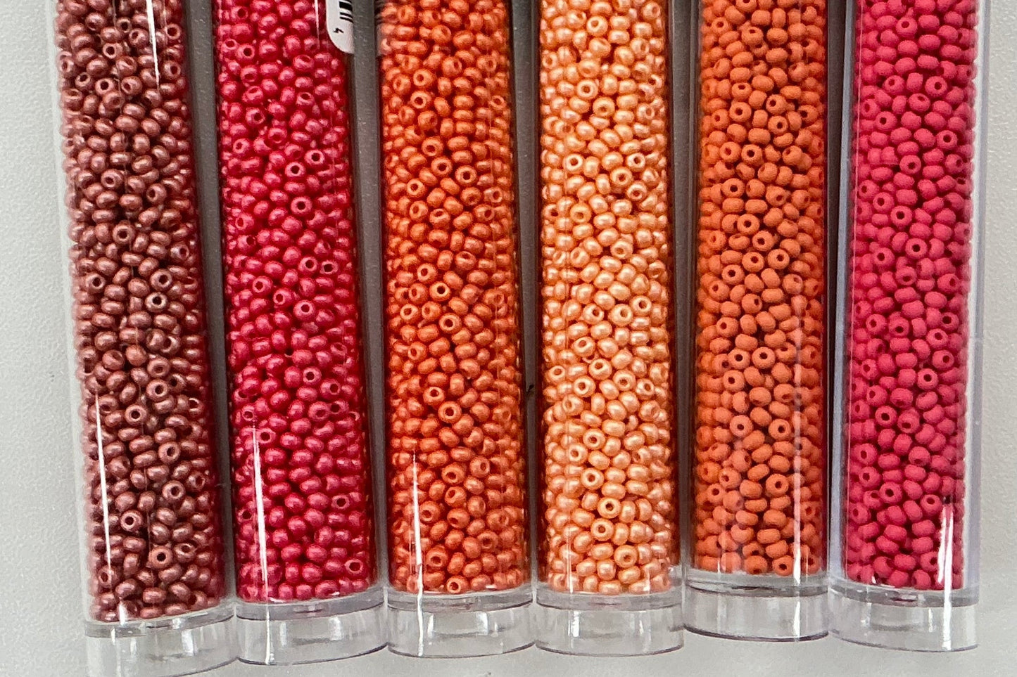 "Orange Sunset" 10/0 Permalux Seedbeads 6 vial Bundle, Promotions 10/0 Preciosa Seed Beads