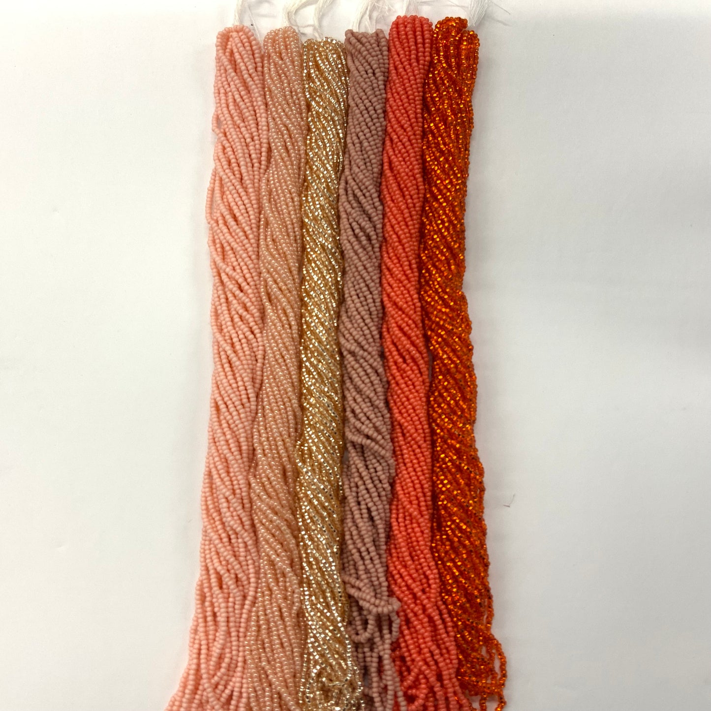 "So Peachy" ๐ 6 x 11/0 Czech Seedbead Hank Bundle Set, Promotions 11/0 Preciosa Seed Beads