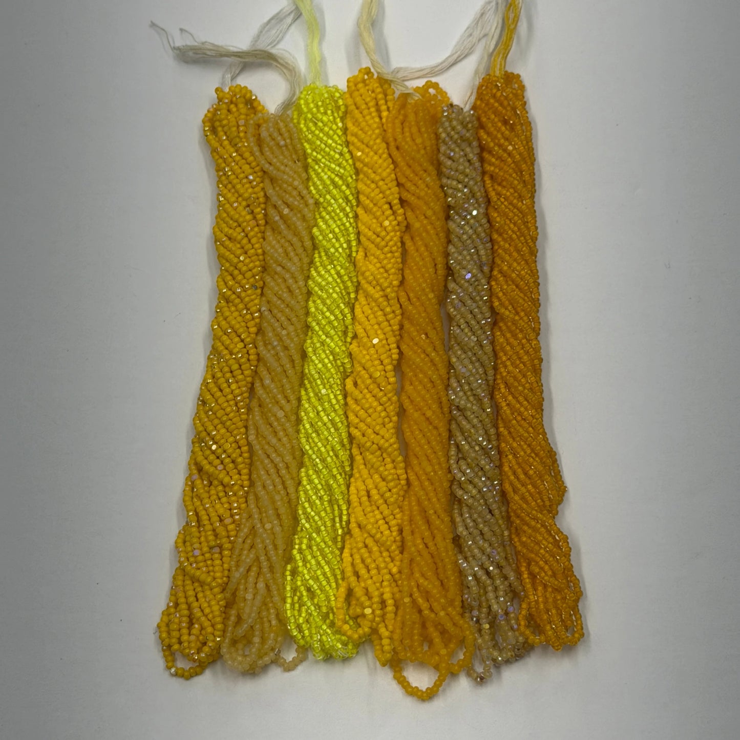 "Sunshine ☀️ Yellow" 7 x Charlotte 10g Hank Set, Promotions India Sheen Charlotte Cut Seedbeads