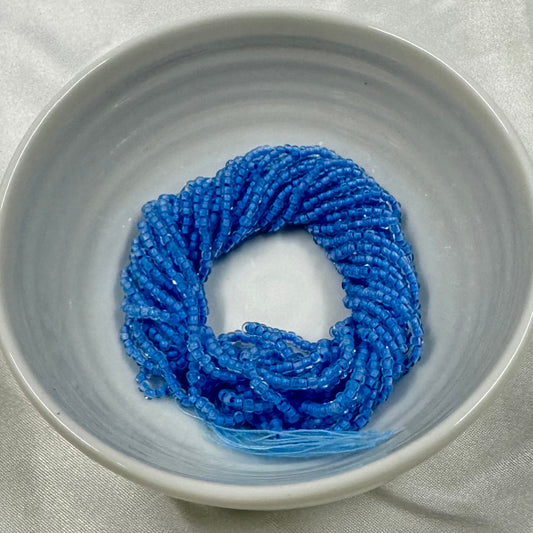 11/0 Charlotte Cut Seed Bead- Neon Colour Lined Sky Blue *10g* India Sheen Charlotte Cut Seedbeads