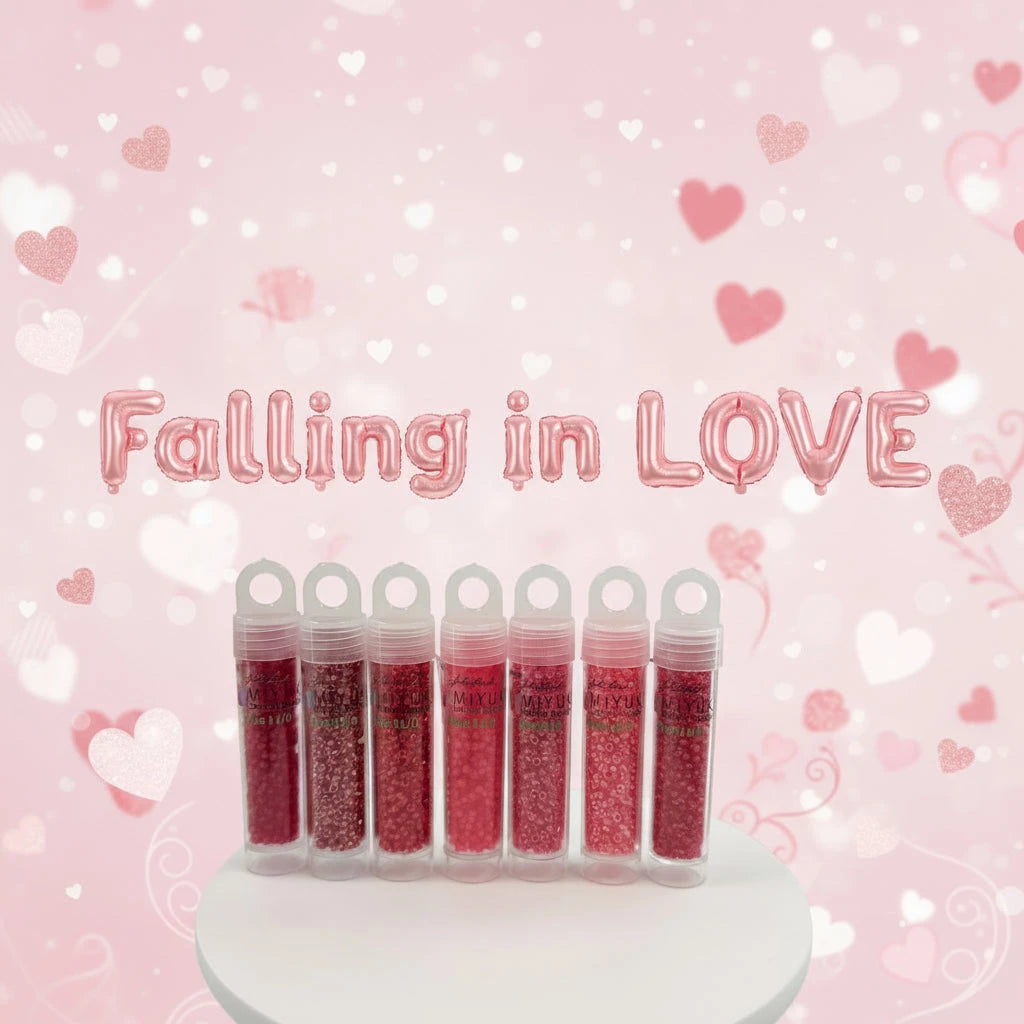 "Falling in love" Valentine's 8 x Delica (5.2g) Set, Promotions Miyuki Delica Beads