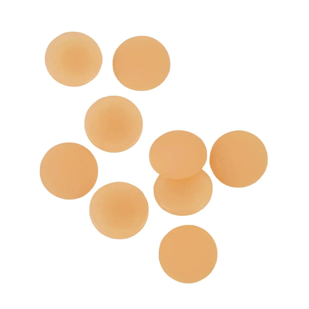 19mm Orange Sherbet Jelly Matte Pastel Round Resin Gem