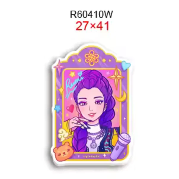 27*41mm Rumi Kpop Demon Hunter Acrylic, Glue on, Resin Gem (Sold In Pair) Resin Gems