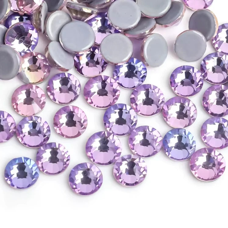 SS30 Light Violet Flame Flatback Rivoli, Glue on, Glass Gems (Sold in 288 pcs) Glass Gems