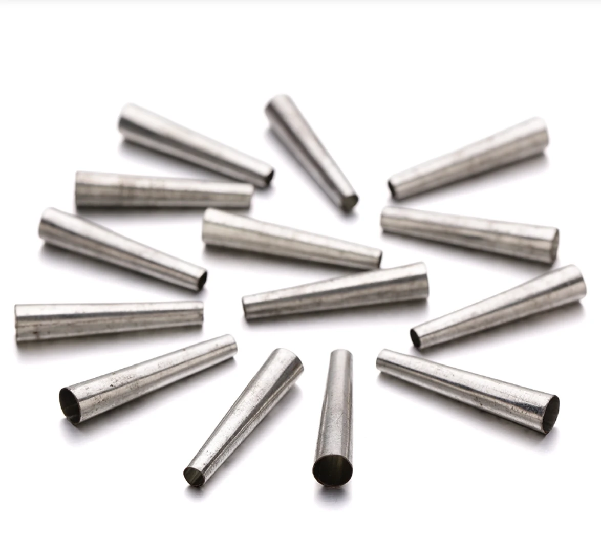 25mm (1") Iron Silver Cone 100pcs, Earring Findings, Basics Cone