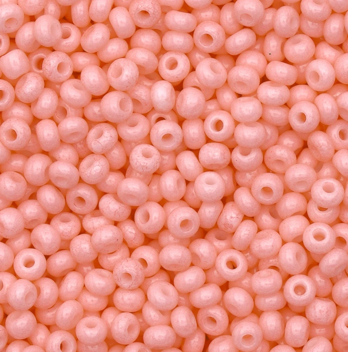 10/0 Pastel Coral Orange Solgel Opaque, Preciosa Seed Beads 22g 10/0 Preciosa Seed Beads