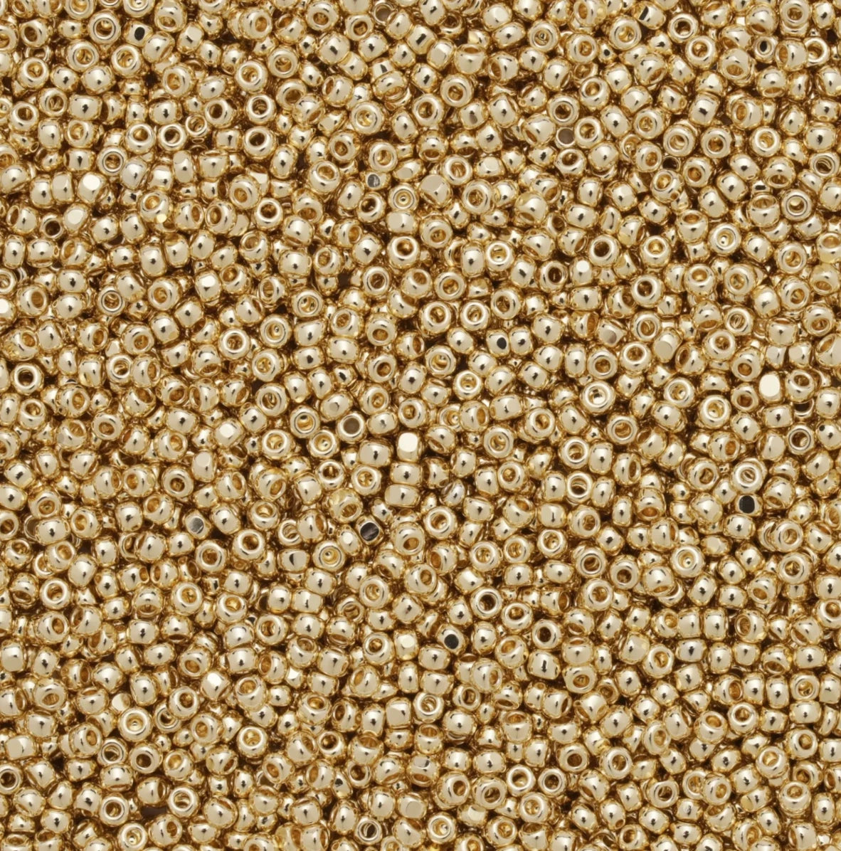 13/0 Charlotte Cut Czech Seed Bead- 24kt Gold Plated (3.3g Small Vial) Czech Preciosa Charlotte Cut Seedbeads