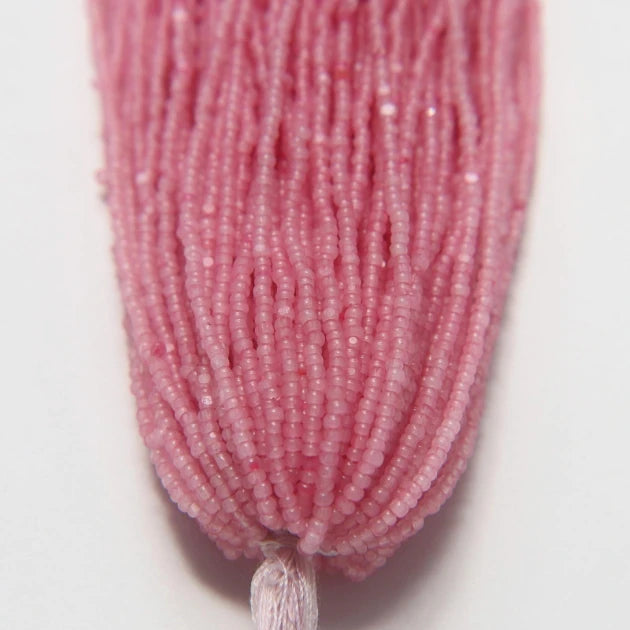 11/0 Charlotte Cut Seed Bead - Light Rose Pink Opal 10g India Sheen Charlotte Cut Seedbeads