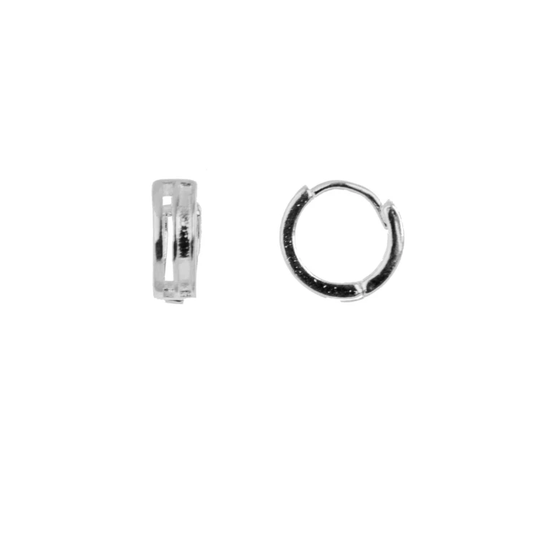 Must Have Findings - Huggie Hoop 12x11.5mm Silver 6pcs Must Have Findings