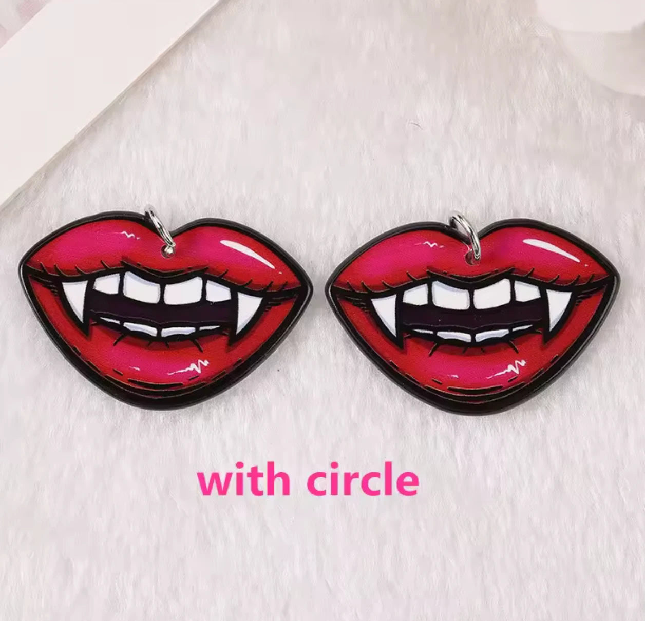 27*41mm "Vampire Lips" Shape, Sew on, Resin Gem (Sold in Pair) Resin Gems