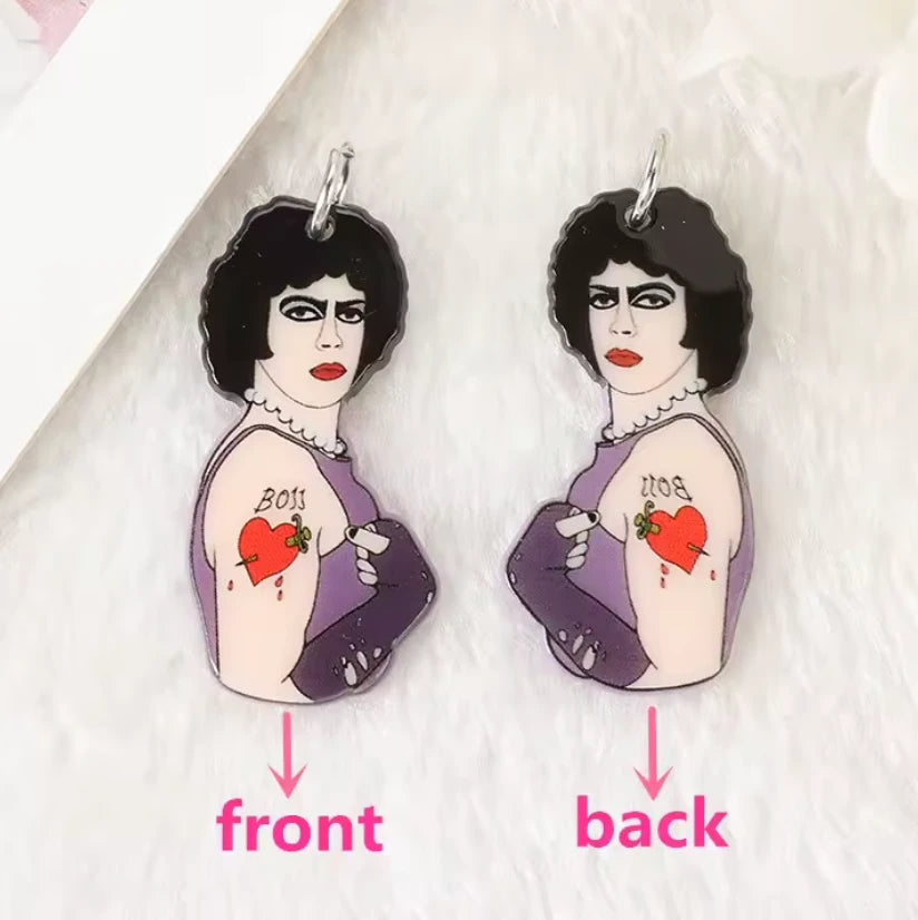 19*40mm "Rocky Horror Show" Odd Shape, Sew on, Resin Gem (Sold in Pair) Resin Gems