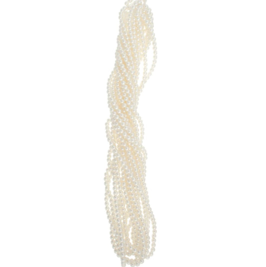 3mm GLASS PEARL Round 3mm Strung- White Pearl Sundaylace Creations & Bling