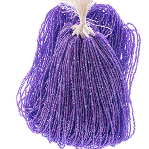 3 Cut 9/0 Beads Transparent Fuchsia Color Lined *HANK Preciosa Ornela