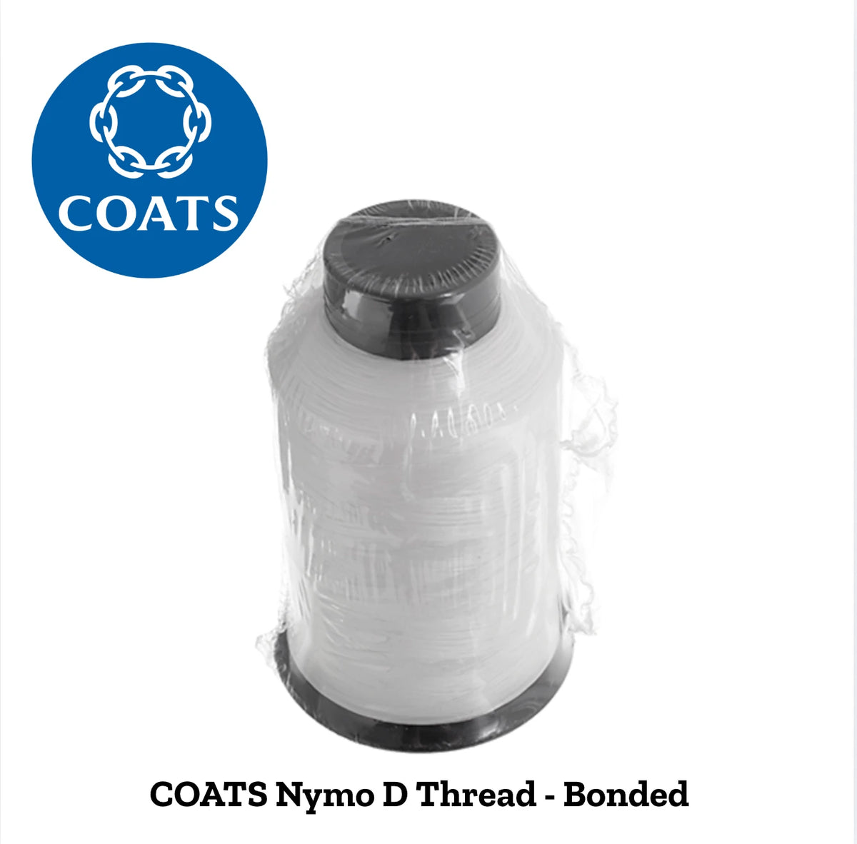 COATS Beading Thread White/Black Size D Spool - 3oz Cone 1584yds *COATS Brand Bonded Thread