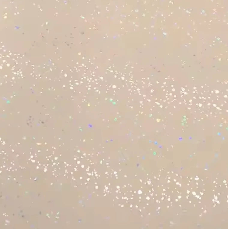 20*30cm Holographic Foil Dots on Matte Tan Leatherette, Leatherette Sheet Leatherette