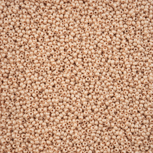 11/0 Pearl Beige Chalk Luster Terra Opaque, Preciosa Seed Beads *22g 11/0 Preciosa Seed Beads