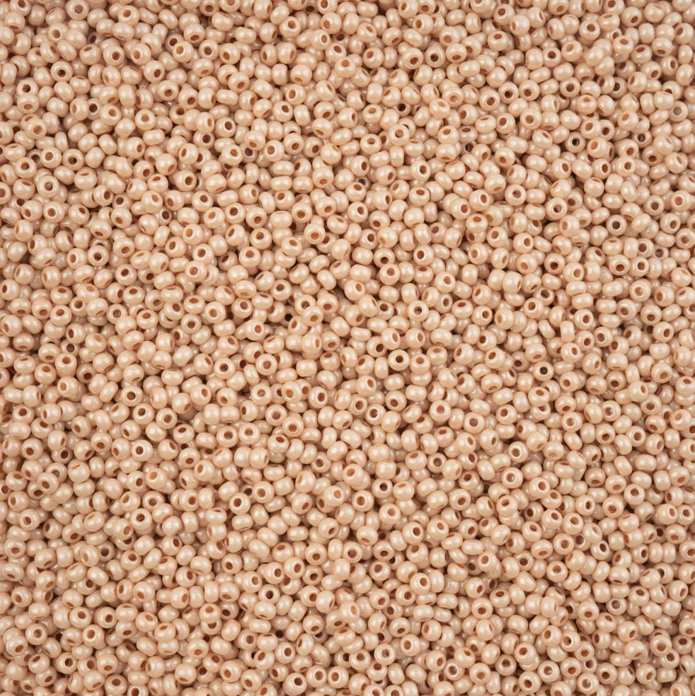 11/0 Pearl Beige Chalk Luster Terra Opaque, Preciosa Seed Beads *22g 11/0 Preciosa Seed Beads