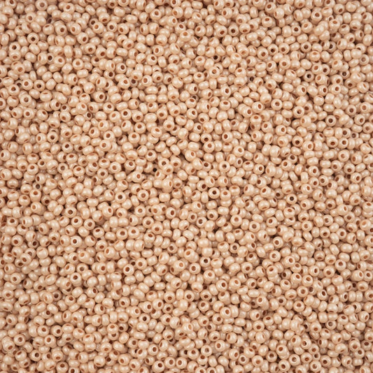 11/0 Pearl Beige Chalk Luster Terra Opaque, Preciosa Seed Beads *22g 11/0 Preciosa Seed Beads