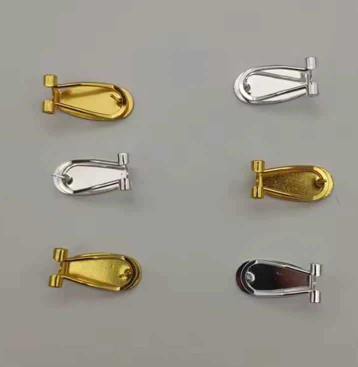 8.5*18.5mm Mixed Fingernail Lever back Earring Posts, Findings Studs, (Sold in 10 Pairs) Sundaylace Creations & Bling