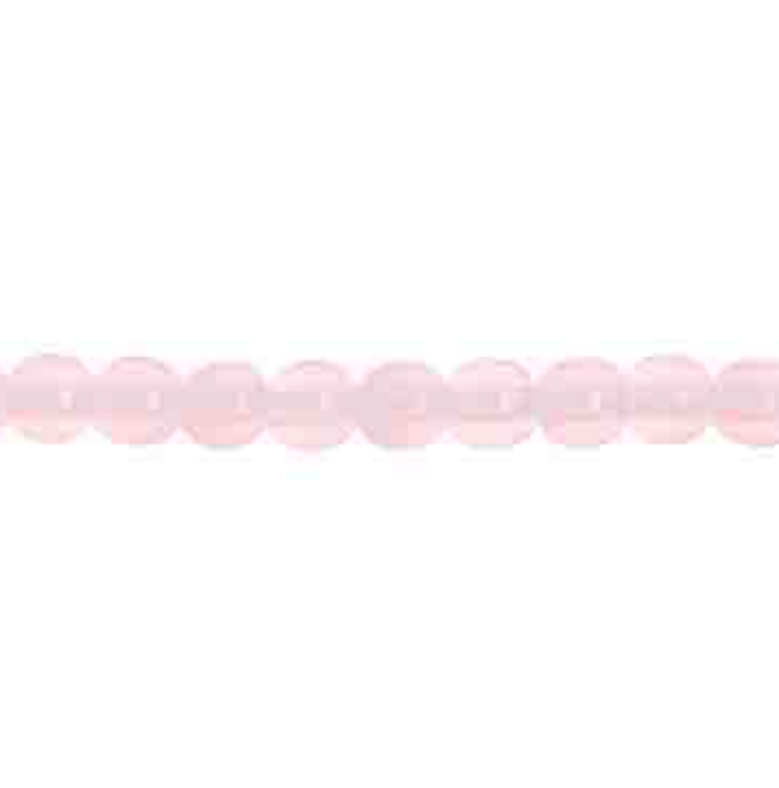 4mm Light Pink Matte Pearl Round Beads, Strung 8" Pearl Beads
