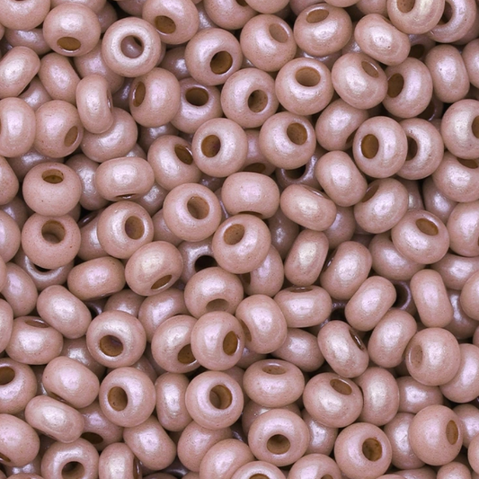 10/0 Opaque Luster Pink Dyed Chalk White, Preciosa Seed Beads 22g 10/0 Preciosa Seed Beads