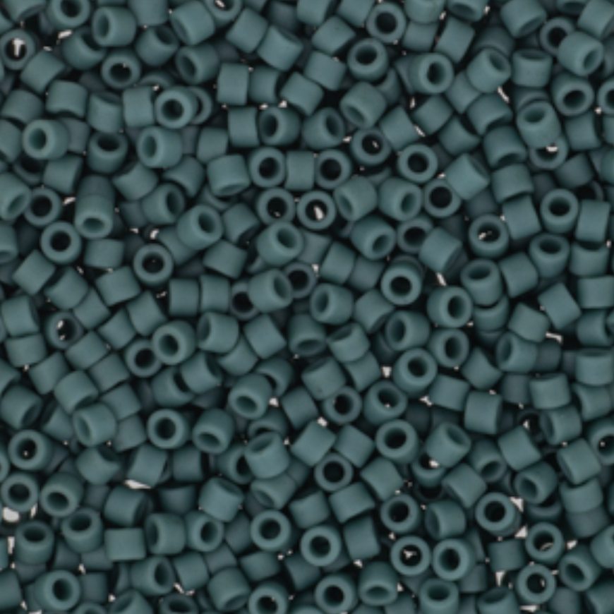 Delica 11/0 RD Opaque Transparent Matt Pine Green (2407v) Miyuki Delica Beads
