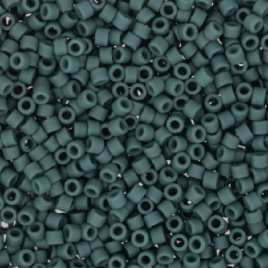 Delica 11/0 RD Opaque Transparent Matt Pine Green (2407v) Miyuki Delica Beads