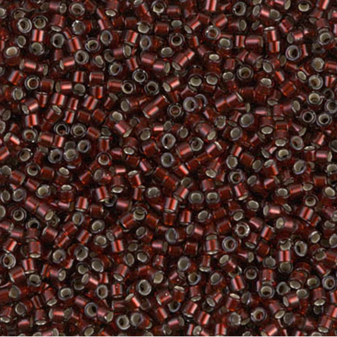Delica 11/0 RD Silver lined Glazed Dark Cranberry (1685v) Miyuki Delica Beads