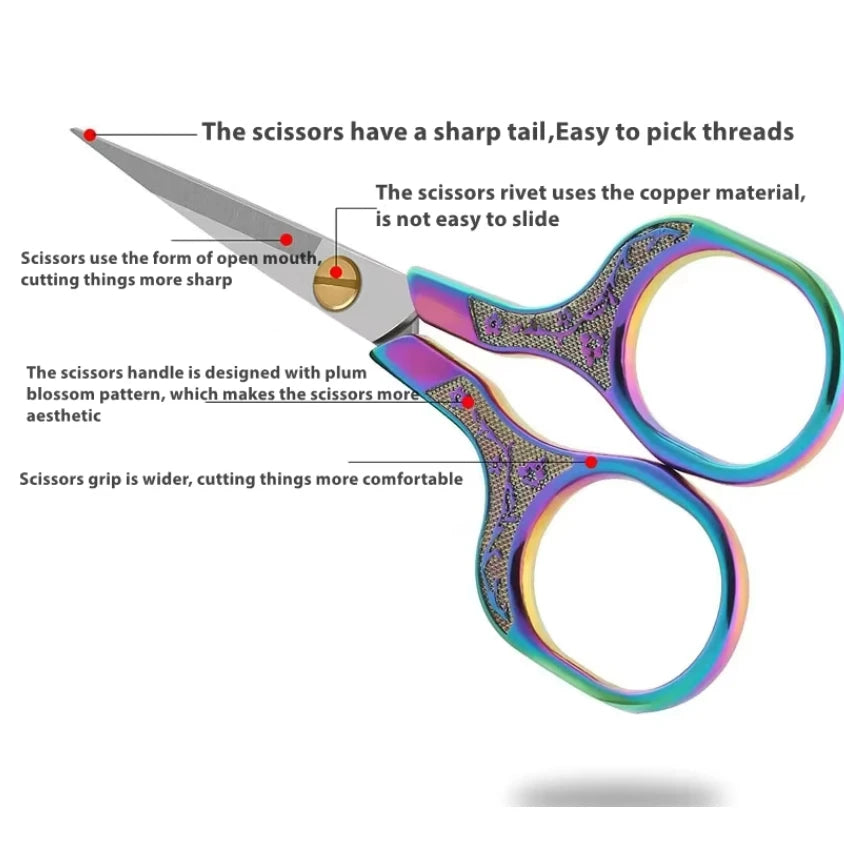 6*12cm Titanium color Embroidery Beading Scissors, Basics Basics