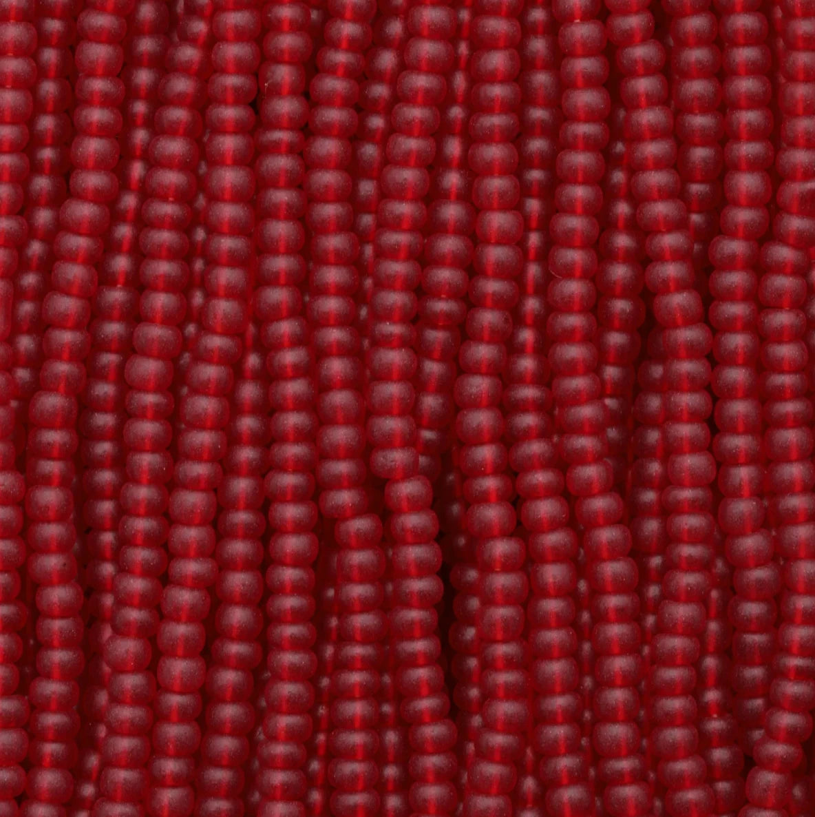 10/0 Dark Red Matte Transparent, Preciosa Seed Beads 22g*