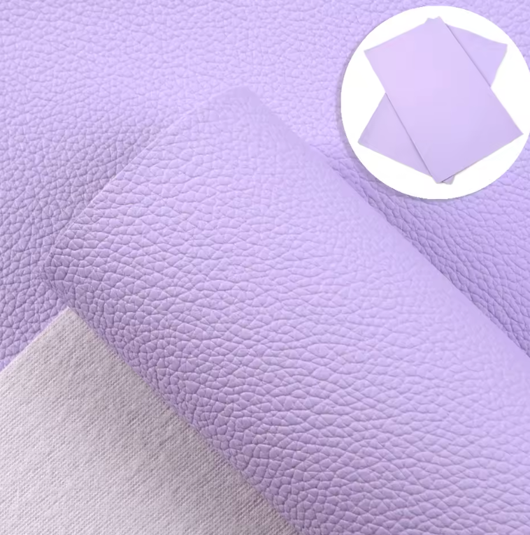 20*33cm Light Purple Taro Leather Texture, Long Leatherette Sheet Basics Leatherette