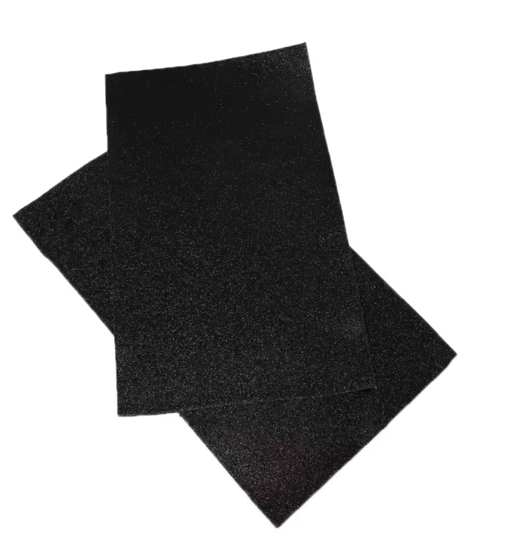 20*30cm Glitter Black, Glitter Leatherette Sheet, Basics Leatherette