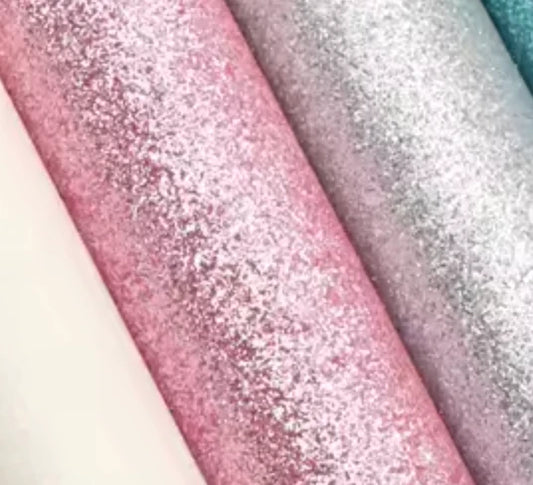 Lámina de piel sintética brillante rosa Barbie, 20*30cm