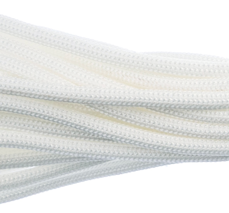 Craft Paracord 4mm, *Beaded Lanyard Rope*, Basics, White, 550 Paracord 5m Sundaylace Creations & Bling