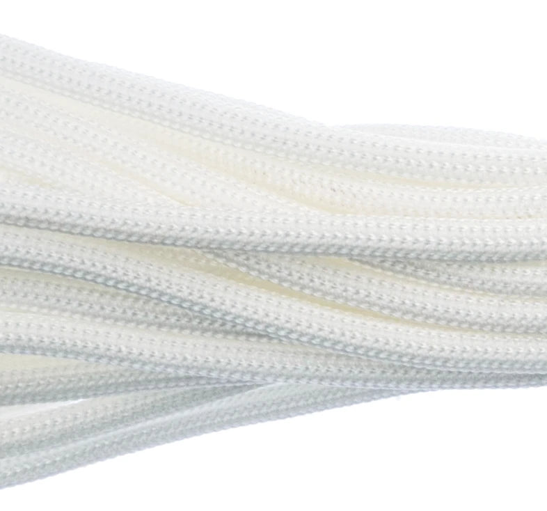 Craft Paracord 4mm, *Beaded Lanyard Rope*, Basics, White, 550 Paracord 5m Sundaylace Creations & Bling