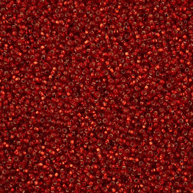 11/0 Light Red Silver lined (Square Hole) Preciosa Seed Bead 11/0 Preciosa Seed Beads