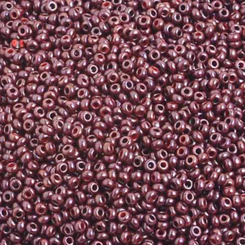 10/0 OPAQUE DARK BROWN LUSTER 11/0 Preciosa Seed Beads