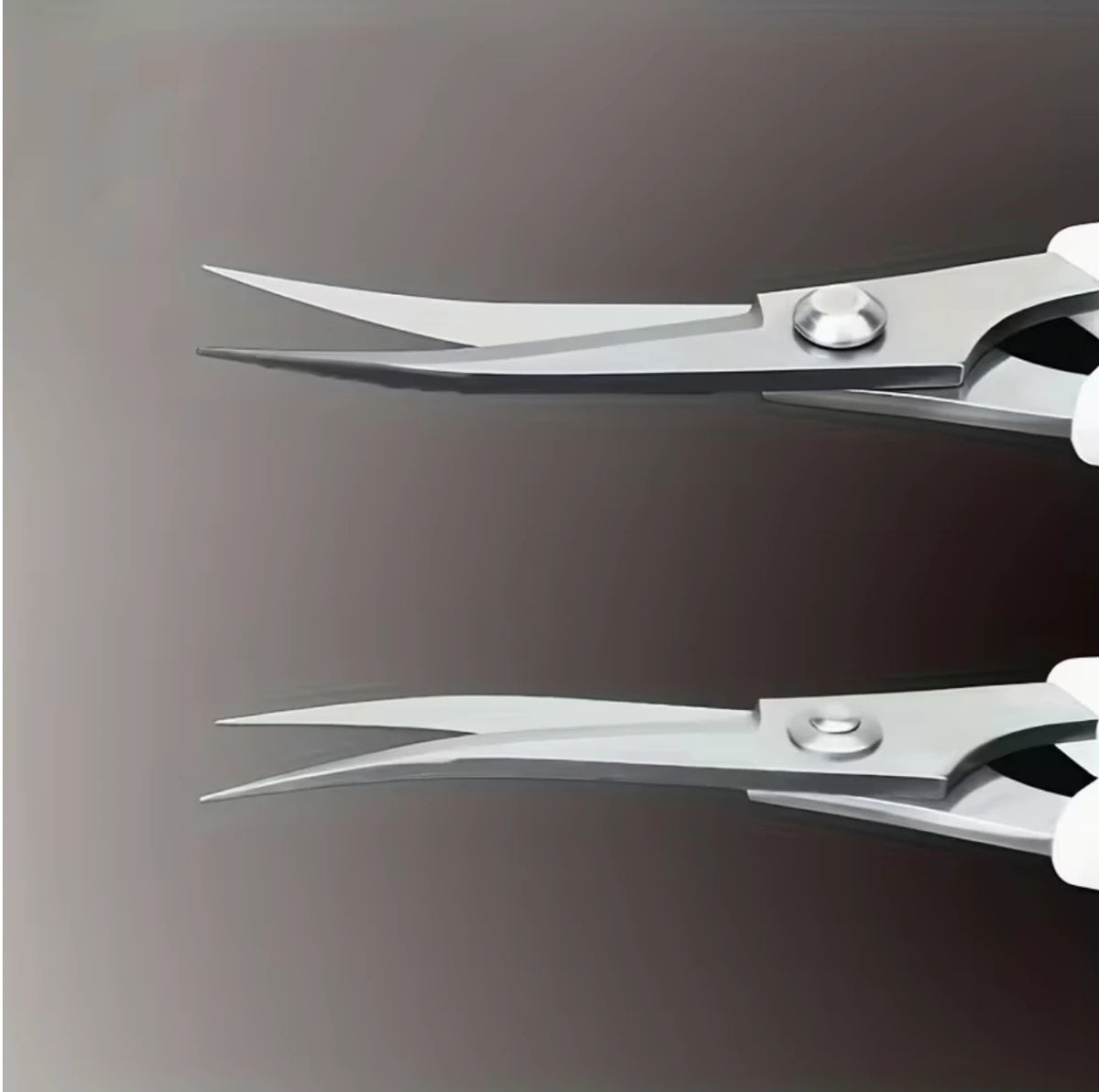 5.5" Bent Head White Handle Embroidery Scissors perfect for Tufting, Beading Scissors, Basics Plastic Rhinestone Banding Rope