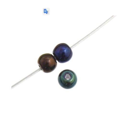 3mm Blue Iris Round Glass Bead, Single Strand (60pcs) Pearl Beads