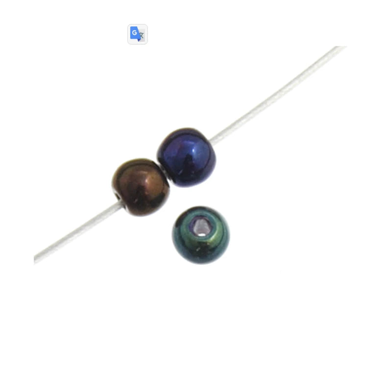 3mm Blue Iris Round Glass Bead, Single Strand (60pcs) Pearl Beads